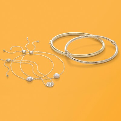 4mm Bangle in 10K Gold Bonded Sterling Silver - 7.5"