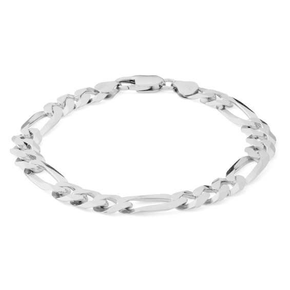 Made in Italy 200 Gauge Figaro Chain Bracelet in Solid Sterling Silver - 8.5"