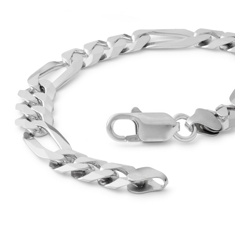 Made in Italy 200 Gauge Figaro Chain Bracelet in Solid Sterling Silver - 8.5"