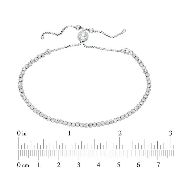 Made in Italy 2.5mm Diamond-Cut Beaded Bolo Bracelet in Sterling Silver - 9"