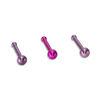 Thumbnail Image 1 of 020 Gauge Nose Stud Set in Stainless Steel with Multi-Color IP