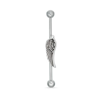 014 Gauge Single Wing Industrial Barbell in Stainless Steel