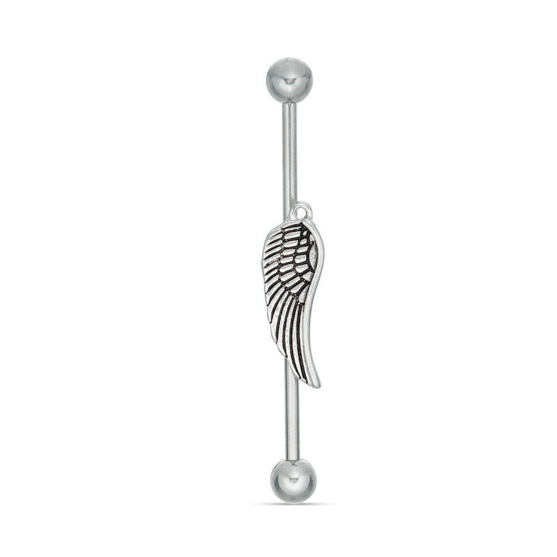 014 Gauge Single Wing Industrial Barbell in Stainless Steel