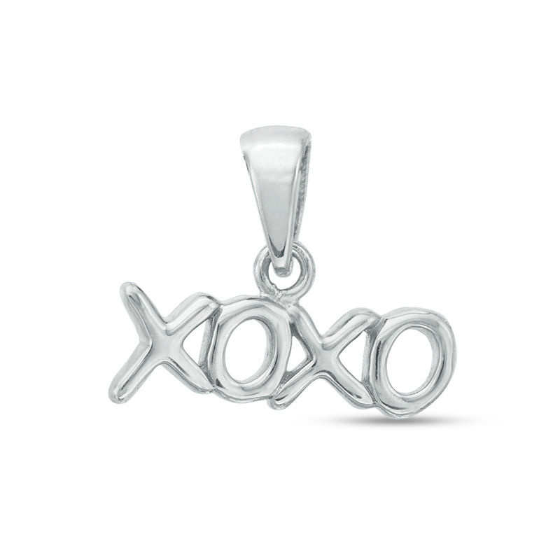 Main Image 1 of "xoxo" Pendant Charm in Sterling Silver