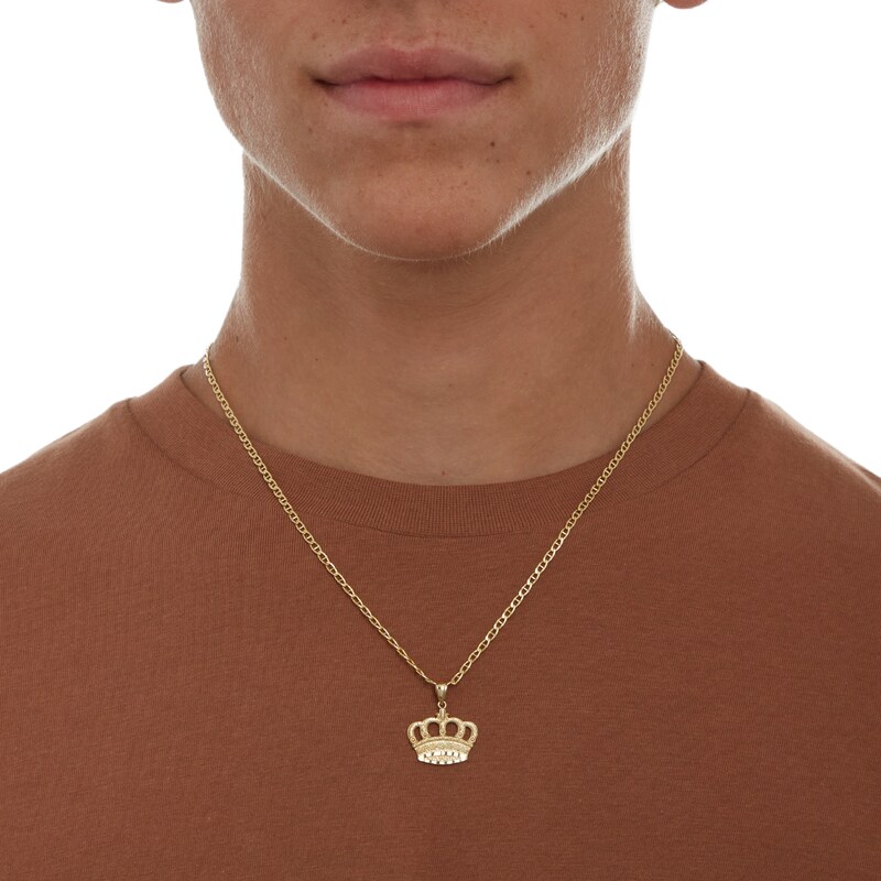 Main Image 4 of King Crown Pendant Charm in 10K Gold
