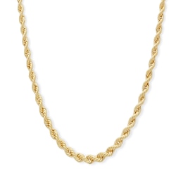 016 Gauge Rope Chain Choker Necklace in 10K Gold - 16&quot;