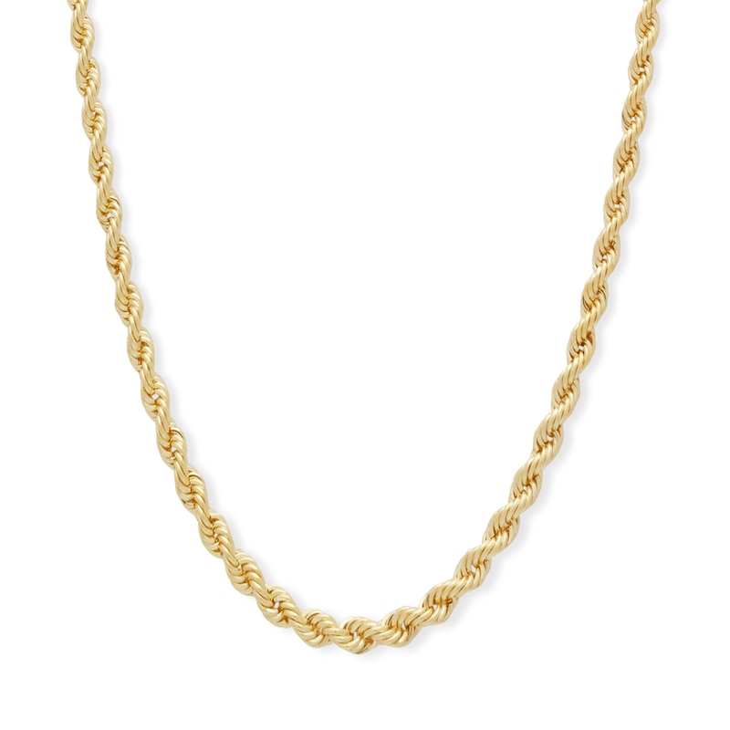 016 Gauge Rope Chain Choker Necklace in 10K Gold - 16"