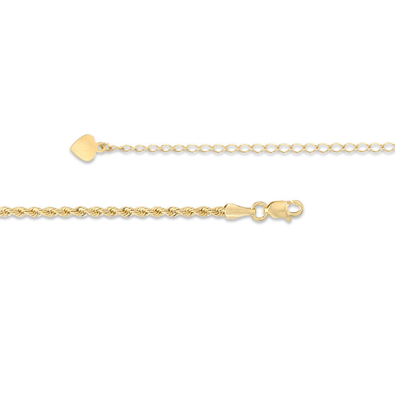 Main Image 2 of 016 Gauge Rope Chain Choker Necklace in 10K Gold - 16"