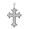 Thumbnail Image 1 of Cubic Zirconia Gothic-Style Cross Pendant Charm in Sterling Silver