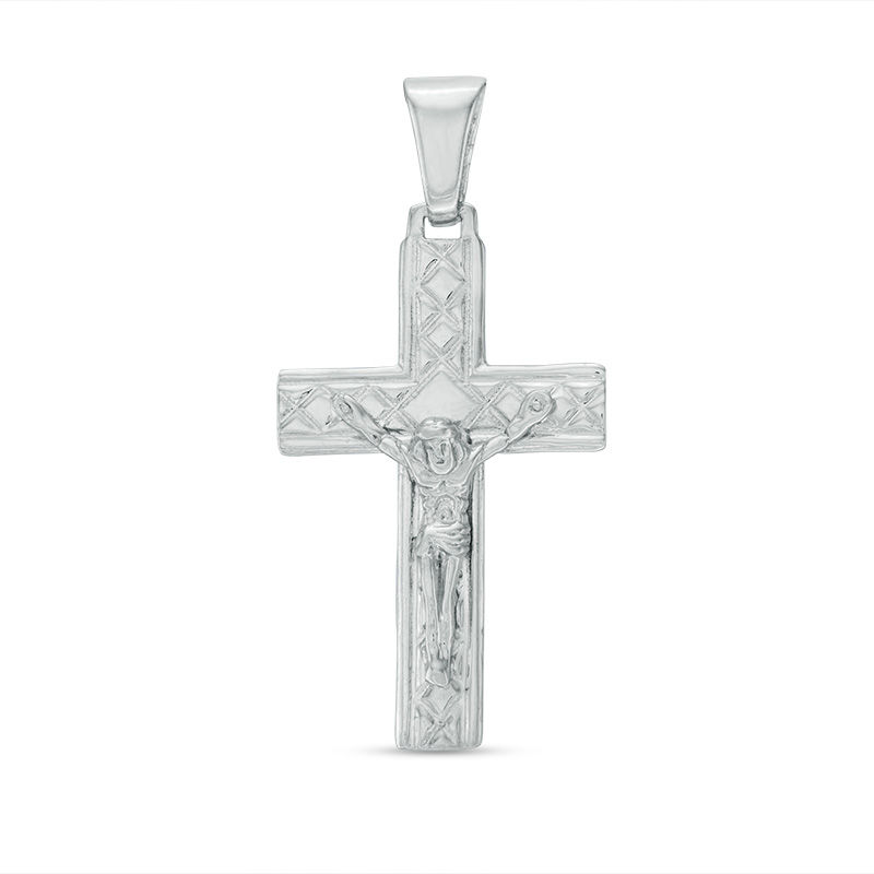 Main Image 1 of Crucifix Pendant Charm in Sterling Silver