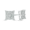 Thumbnail Image 0 of 1/6 CT. T.W. Composite Diamond Concave Stud Earrings in Sterling Silver