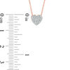 Thumbnail Image 2 of 1/10 CT. T.W. Composite Diamond Heart Pendant in 10K Rose Gold
