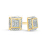 Thumbnail Image 1 of 1/20 CT. T.W. Composite Diamond Square Dimensional Stud Earrings in 10K Gold