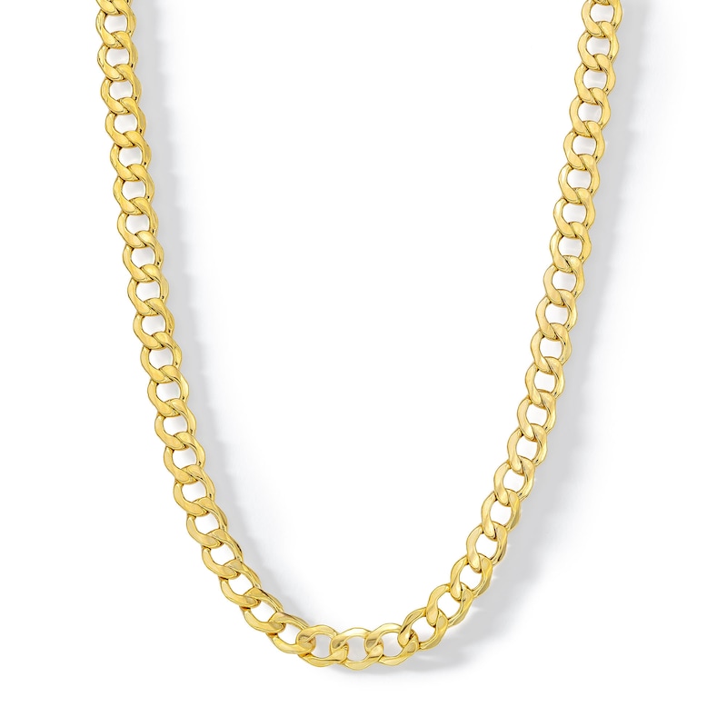 10K Hollow Gold Curb Chain Made in Italy - 22"