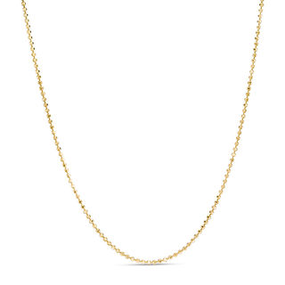 Diamond-Cut Bead Chain Necklace in 10K Gold - 18"