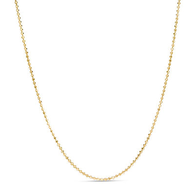 Diamond-Cut Bead Chain Necklace in 10K Gold - 18"
