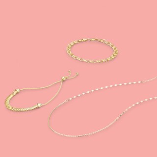 Mesh Chain Bolo Bracelet in 10K Gold - 9"