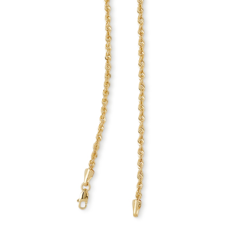 014 Gauge Rope Chain Necklace in 14K Hollow Gold - 20