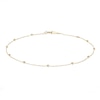 Thumbnail Image 1 of 10K Solid Gold Bead Station Anklet