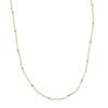 Thumbnail Image 1 of Bead Station Necklace in 10K Gold - 36"