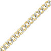 Thumbnail Image 1 of 220 Gauge Curb Chain Bracelet in 10K Two-Tone Gold Bonded Sterling Silver - 8.5"