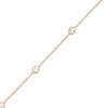 Thumbnail Image 0 of 3.5mm Cubic Zirconia Station Anklet in 10K Gold - 10"