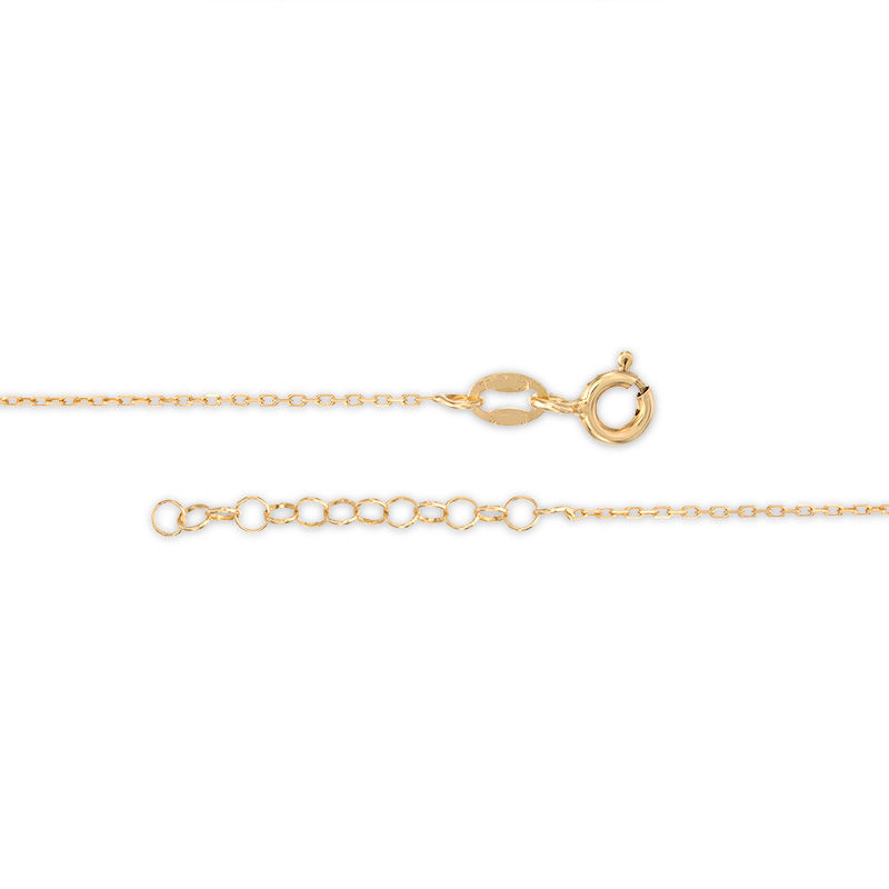 3.5mm Cubic Zirconia Station Anklet in 10K Gold - 10"