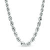 Thumbnail Image 1 of Graduated Rope Chain Necklace in Sterling Silver - 17"