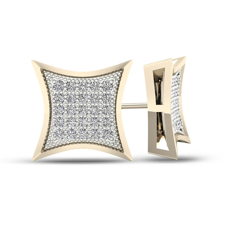 Concave square earrings clearance