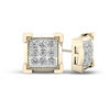 Thumbnail Image 0 of 1/20 CT. T.W. Square Composite Diamond V-Prong Stud Earrings in 10K Gold