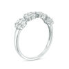 Thumbnail Image 2 of Cubic Zirconia Beaded Flower Ring in Sterling Silver - Size 7