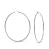 3 x 80mm Diamond-Cut Hoop Earrings in Sterling Silver