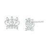 Thumbnail Image 1 of Cubic Zirconia Tiara Stud Earrings in Sterling Silver