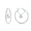 Thumbnail Image 1 of 30mm Elephant Charm Hoop Earrings in Sterling Silver