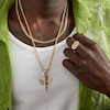 Thumbnail Image 2 of 1/10 CT. T.W. Rectangle Composite Diamond Ribbed Shank Ring in 10K Gold