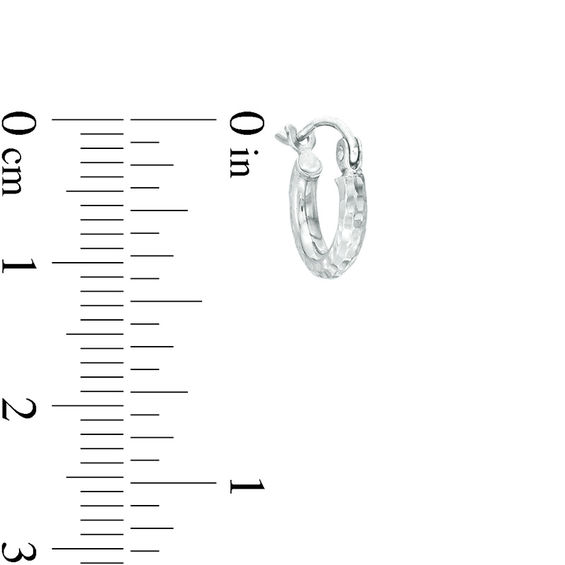 Diamond-Cut Hoop Earrings Set in Hollow Sterling Silver | Banter