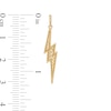 Thumbnail Image 2 of Diamond-Cut Lightning Bolt Necklace Charm in 10K Semi-Solid Gold