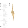 Thumbnail Image 3 of Diamond-Cut Lightning Bolt Necklace Charm in 10K Semi-Solid Gold