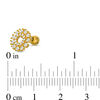 Thumbnail Image 2 of 016 Gauge Crystal Double Open Circle Cartilage Barbell in Stainless Steel with Yellow IP
