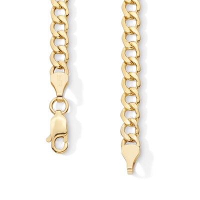 10K Hollow Gold Beveled Curb Chain