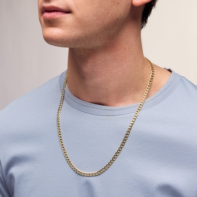 10K Hollow Gold Curb Chain