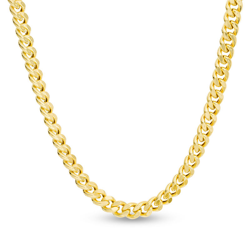 Main Image 1 of 140 Gauge Diamond-Cut Curb Chain Necklace in 10K Gold - 22"