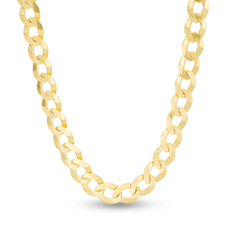 Main Image 1 of 160 Gauge Diamond-Cut Curb Chain Necklace in 10K Gold - 26"