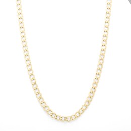120 Gauge Curb Chain Necklace in 10K Hollow Gold - 22&quot;