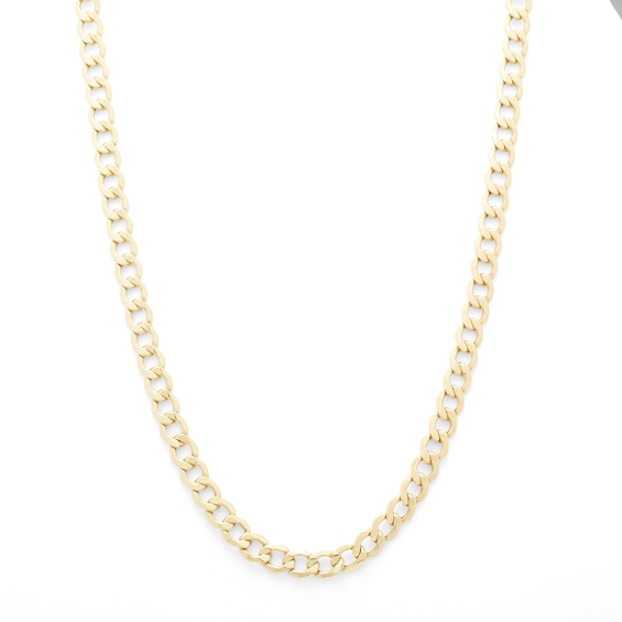 120 Gauge Curb Chain Necklace in 10K Hollow Gold