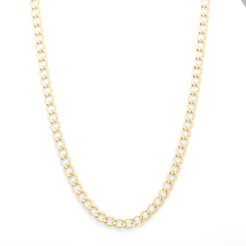 10K Hollow Gold Curb Chain Made in Italy - 20