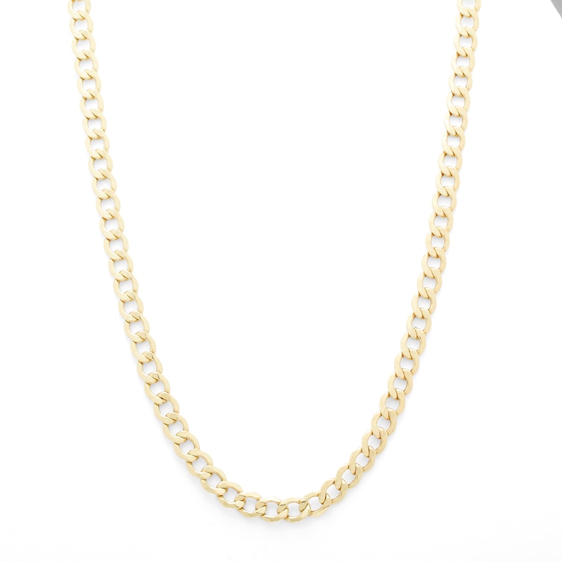 Main Image 1 of 10K Hollow Gold Curb Chain - 22"