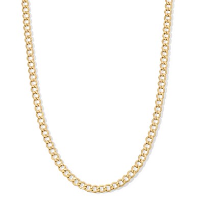 10K Hollow Gold Beveled Curb Chain