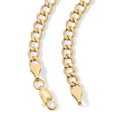 10K Hollow Gold Beveled Curb Chain