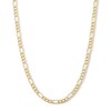 Thumbnail Image 1 of 10K Hollow Gold Beveled Figaro Chain - 20"